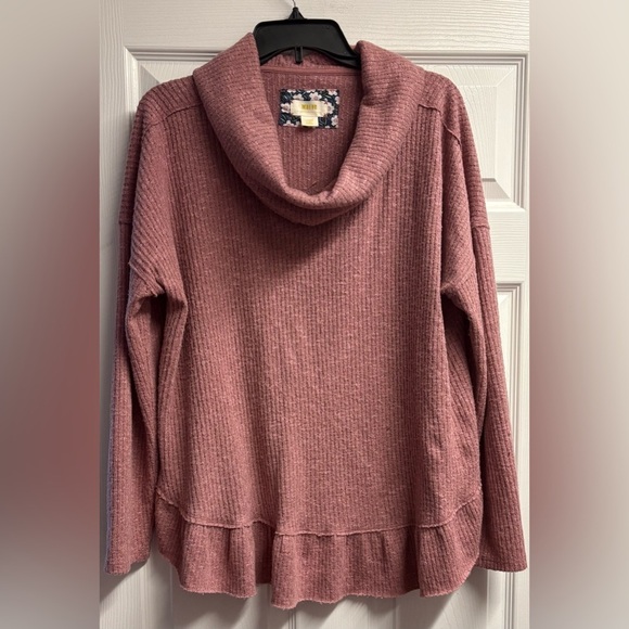 Maeve Sweaters - Maeve Anthropologie Addie Ruffled Hacci Cowl Neck Sweater Size Large